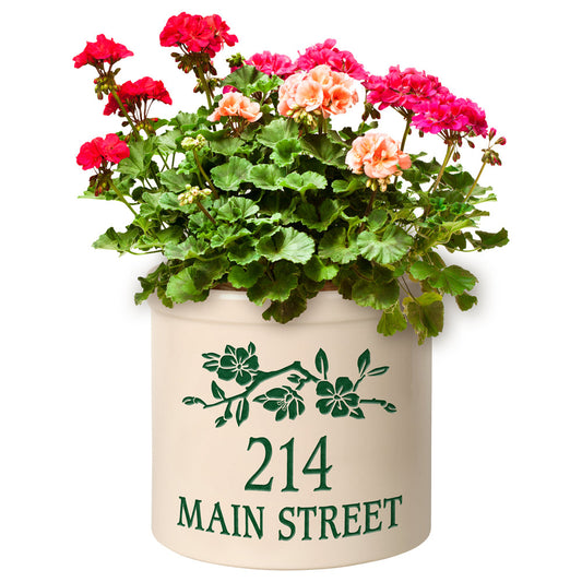 Ceramic Crock - Dogwood - Address