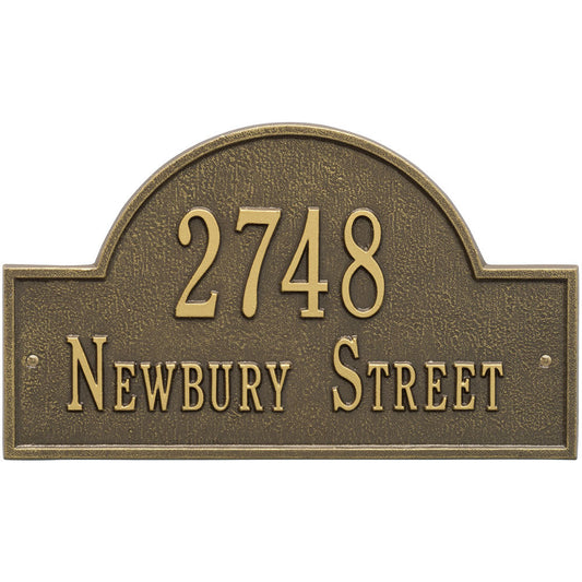 Arch Wall Address Plaque - Two-Line