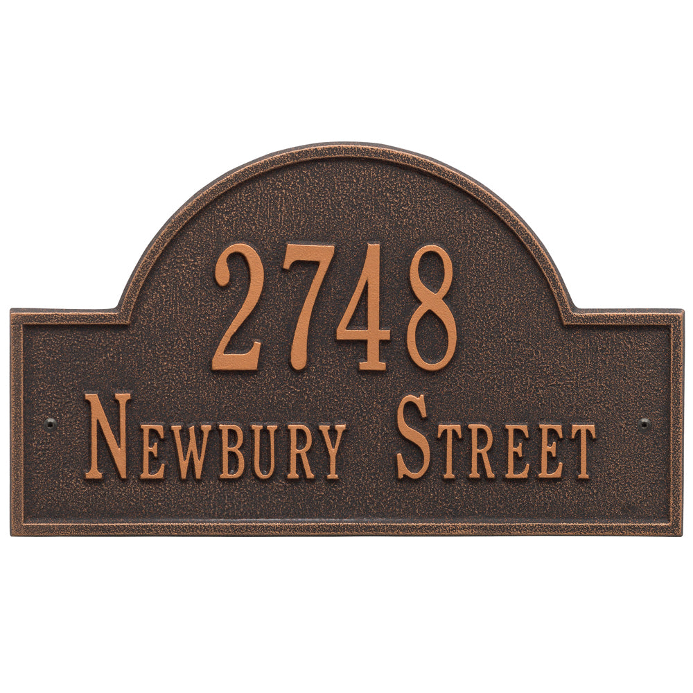 Arch Wall Address Plaque - Two-Line