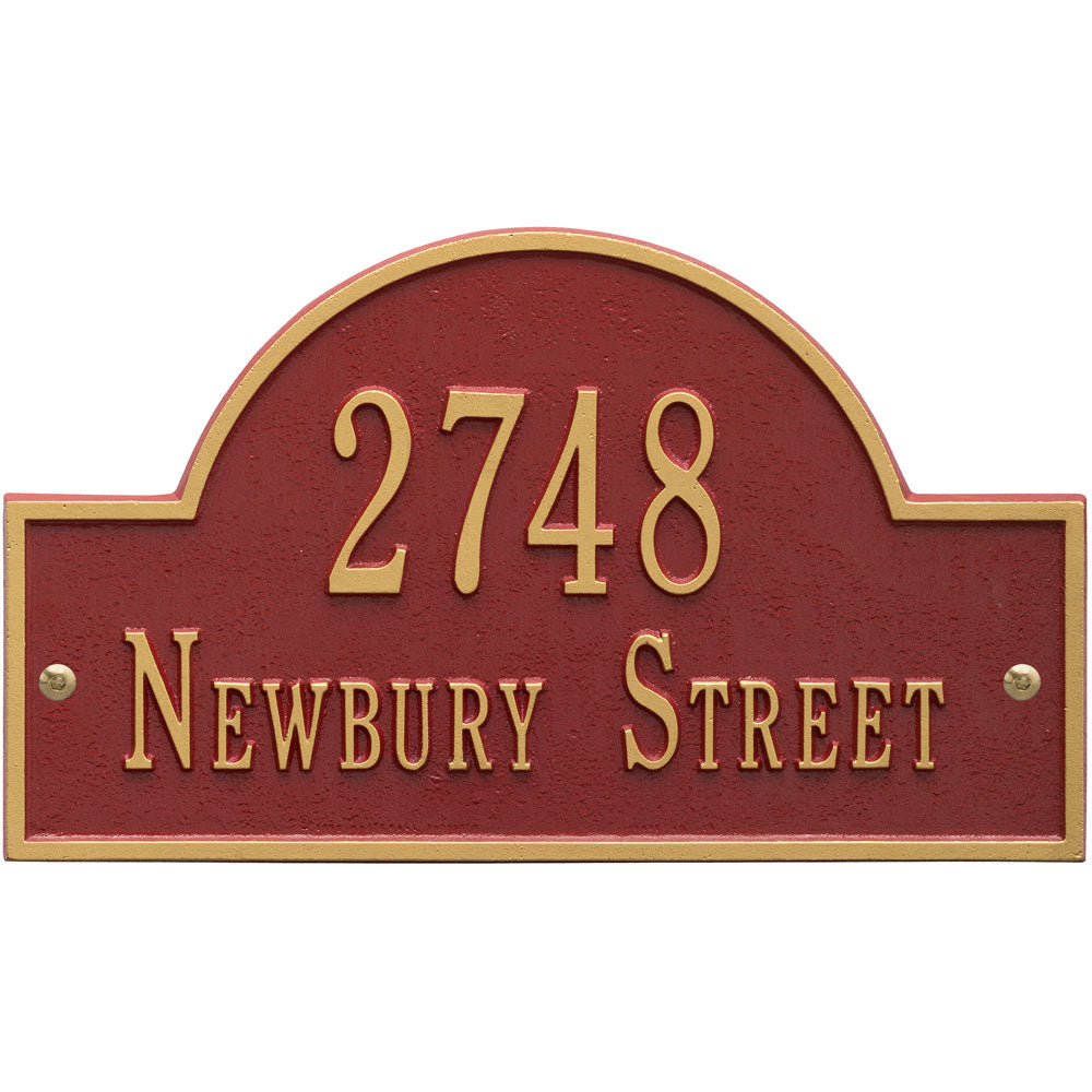 Arch Wall Address Plaque - Two-Line