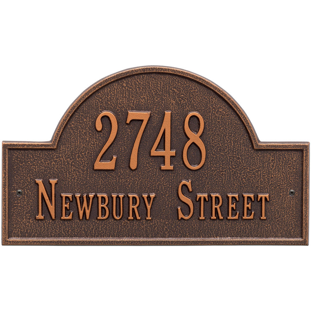 Arch Wall Address Plaque - Two-Line