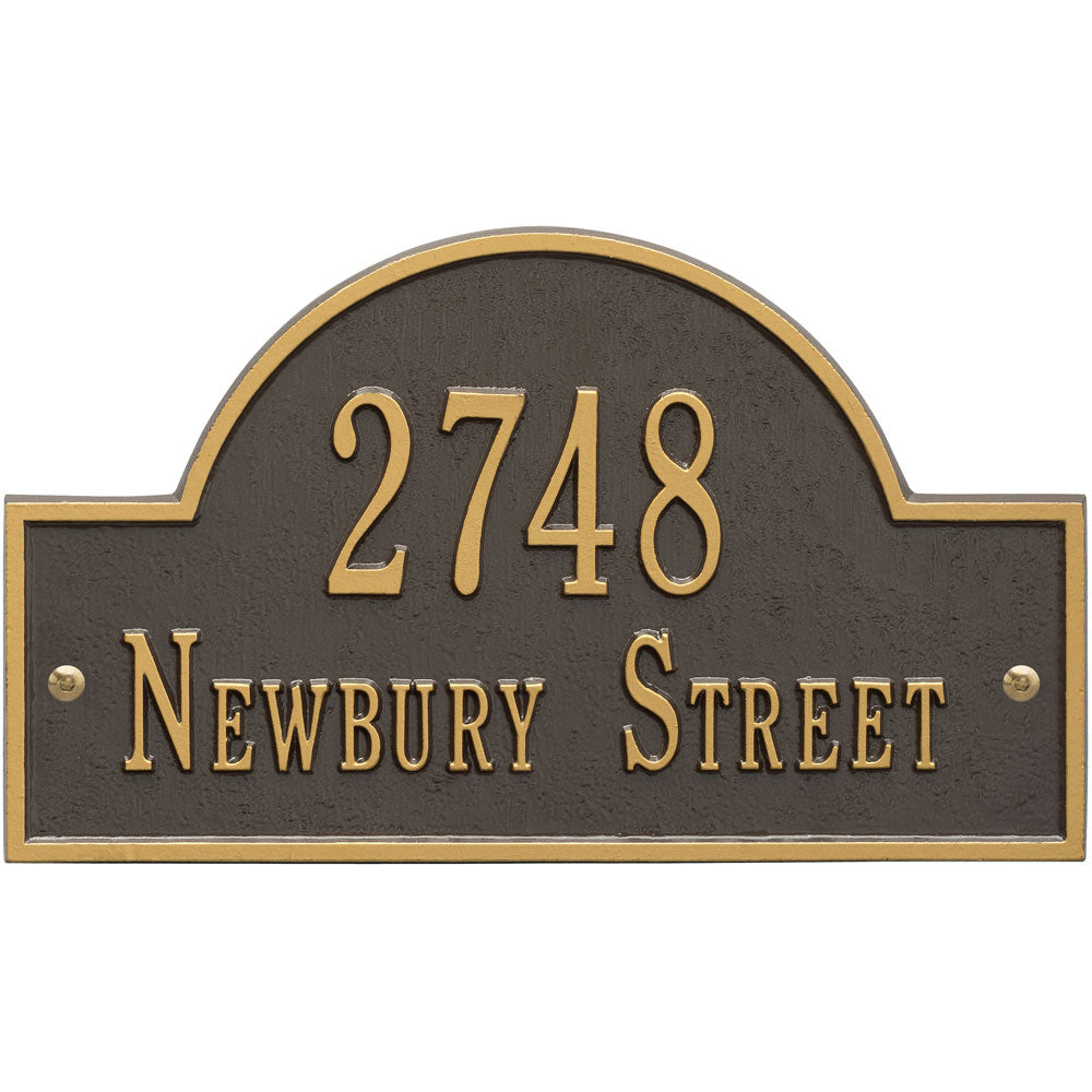 Arch Wall Address Plaque - Two-Line