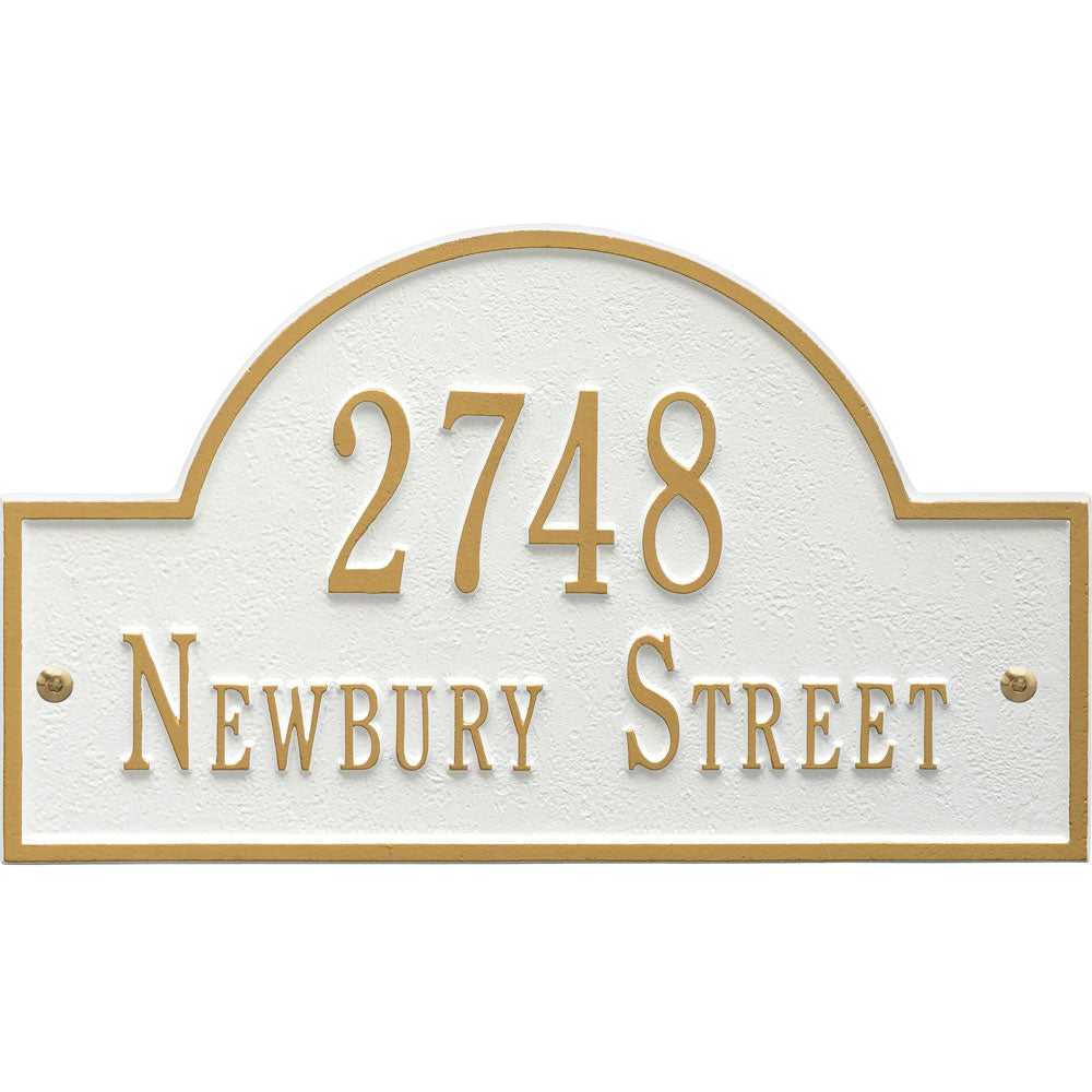 Arch Wall Address Plaque - Two-Line