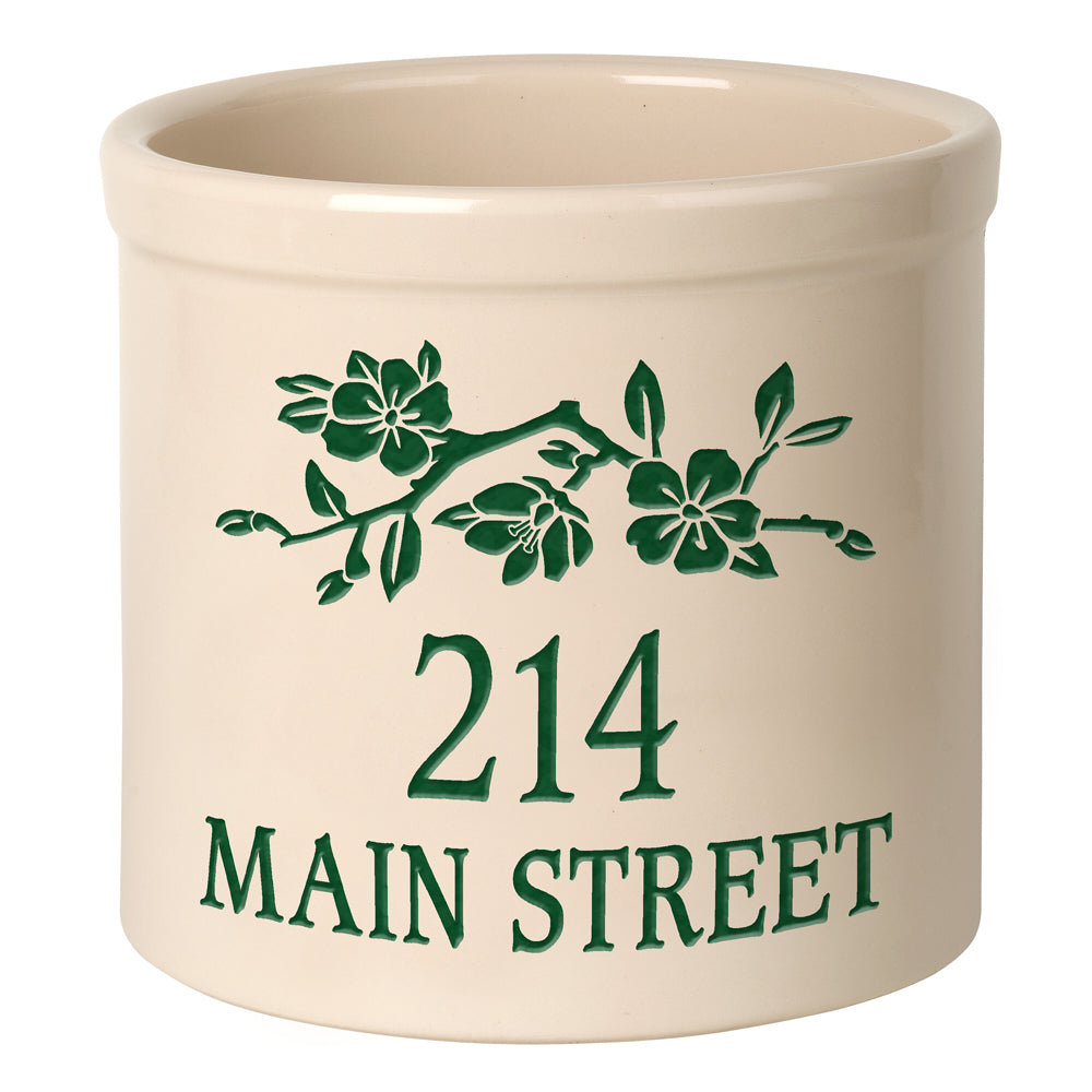 Ceramic Crock - Dogwood - Address