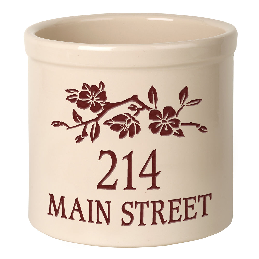 Ceramic Crock - Dogwood - Address