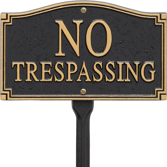 No Trespassing Yard Sign